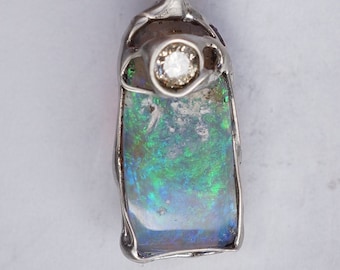Opal Diamond Pendant
