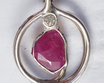 Ruby Diamond Pendant