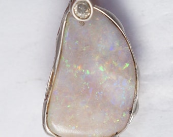 Opal Diamond Pendant