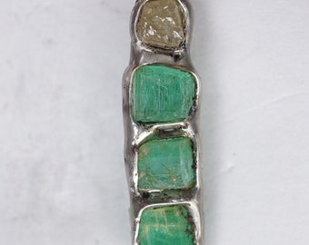 Emerald Diamond Pendant