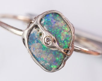 Opal Diamond Ring