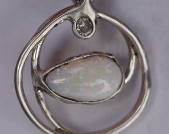 Opal Diamant Anhänger