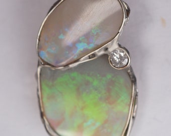 Opal Diamond Pendant
