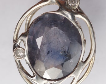 Sapphire Diamond Pendant