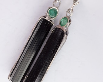Tourmaline Emerald Earrings
