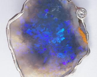 Opal Diamond Pendant