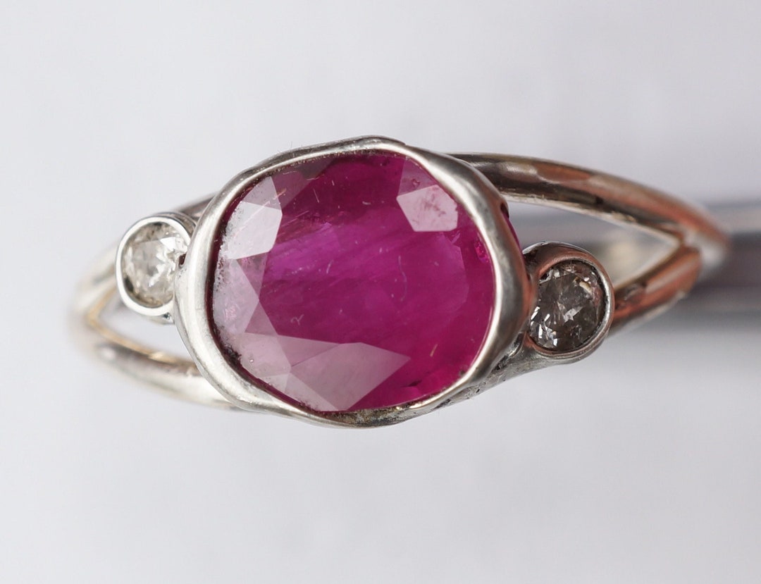 Pinterest Ruby Diamond Rings Ruby Diamond Ring - Etsy