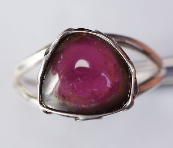 ウォーターメロントルマリンリング - Etsy 日本