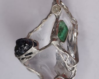 Pendente di diamante rubino zaffiro smeraldo