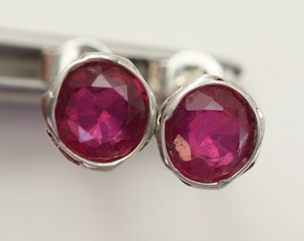 ruby ear studs