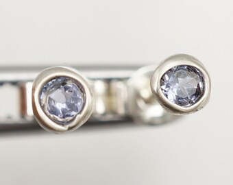 Tanzanite stud earrings