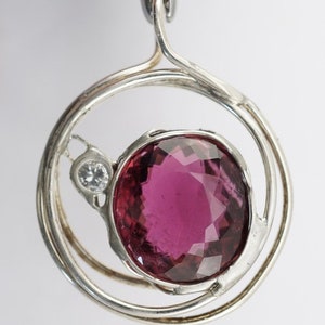 Tourmaline Diamond Pendant image 3