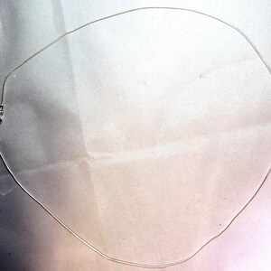 Puede incluir: Un collar de cadena de plata con un cierre.