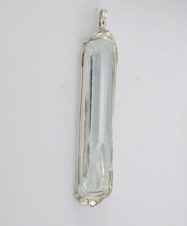 Aquamarine Diamond Pendant image 1