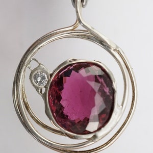 Tourmaline Diamond Pendant image 4