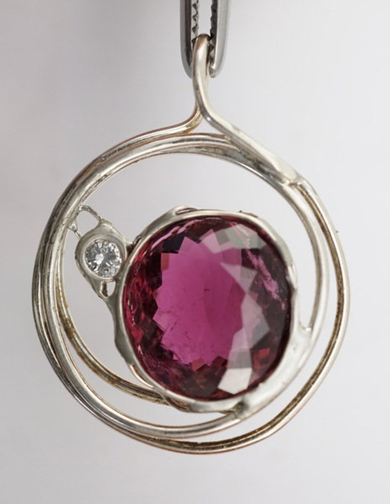 Tourmaline Diamond Pendant image 4