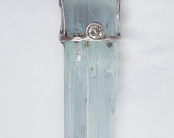 Aquamarine Diamond Pendant