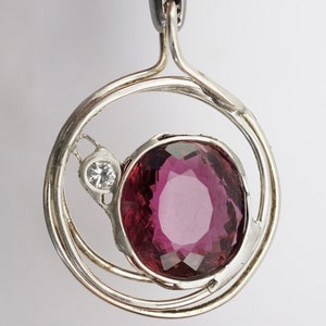 Tourmaline Diamond Pendant image 2