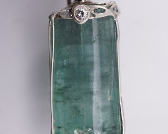 Tourmaline Diamond Pendant