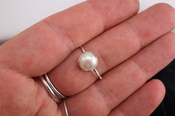 Pearl Ring - Etsy