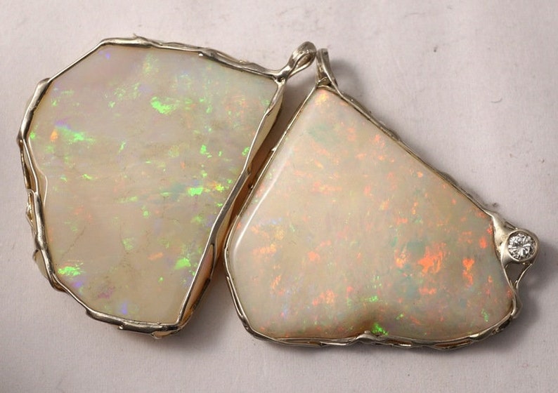 Opal Paar Diamant als Anhänger Bild 1