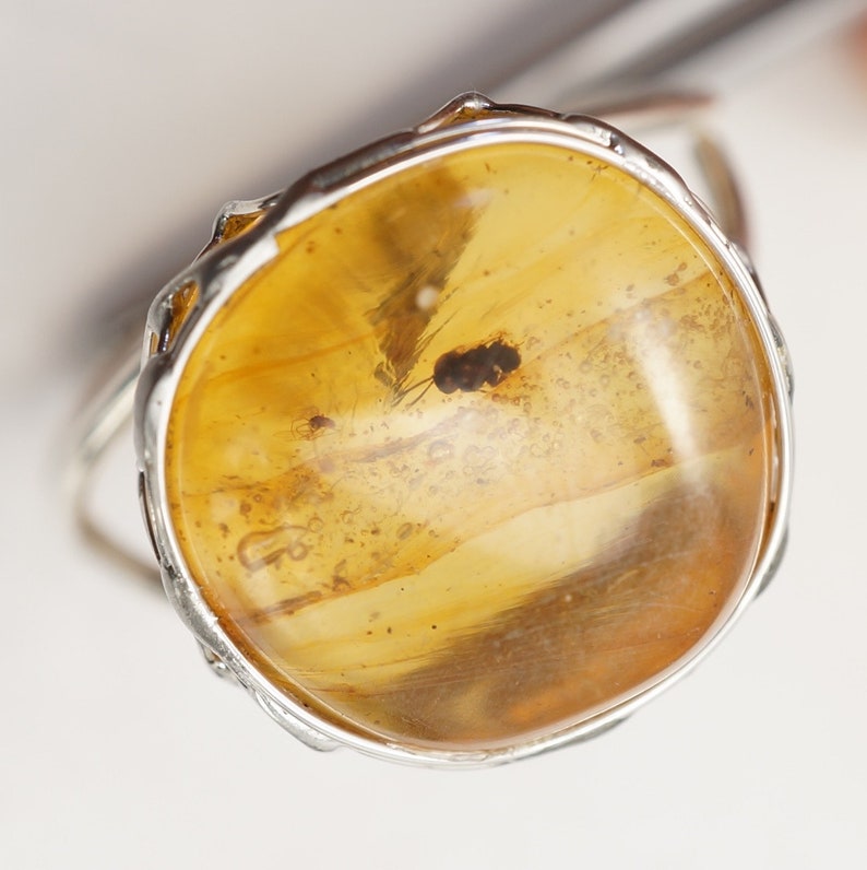 Copal with insect Ring