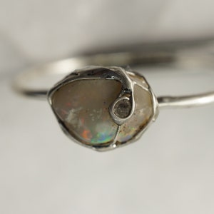 Black Opal Diamond Ring image 3
