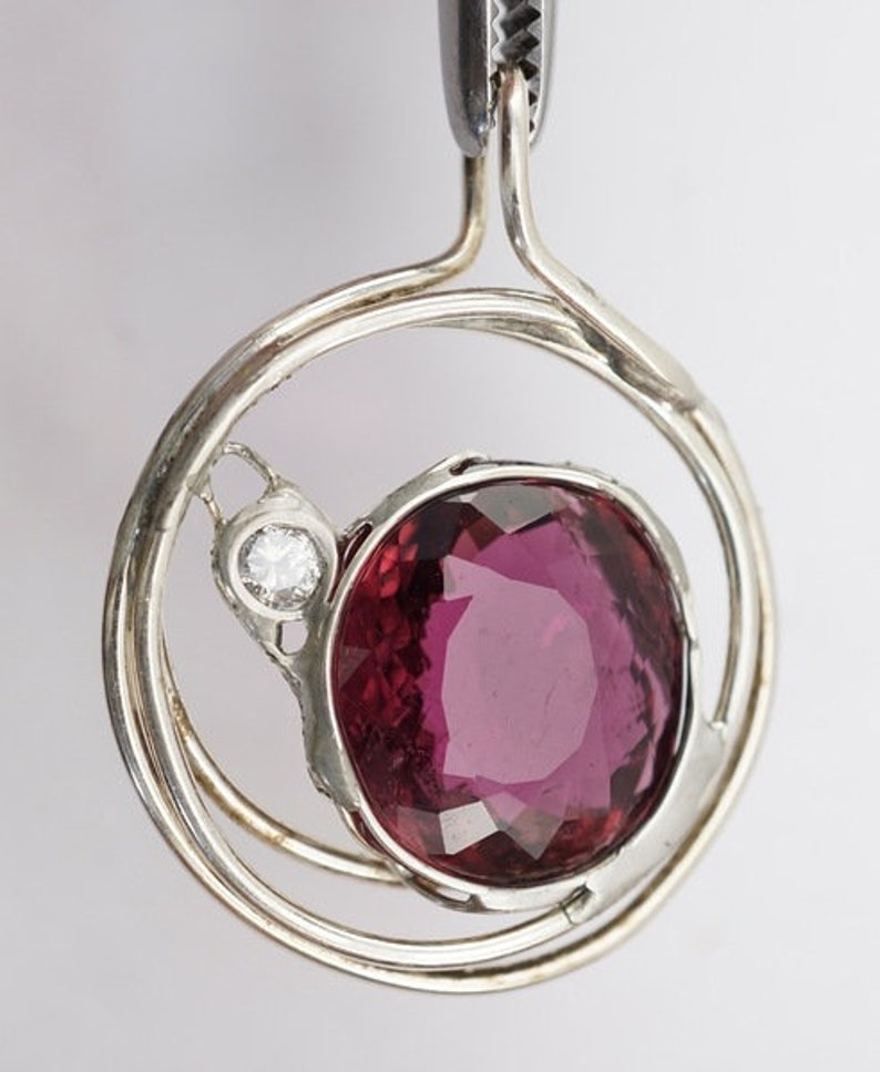 Tourmaline Diamond Pendant image 1