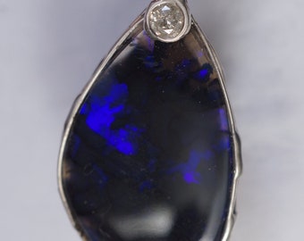 Opal Diamond Pendant