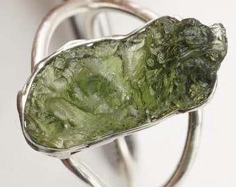 Moldavit Ring