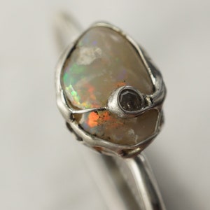 Black Opal Diamond Ring image 5