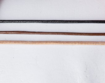 Leather strap 1 m, 1 mm, black, brown or natural!