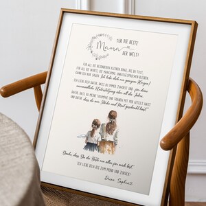 Geschenk zum Muttertag - Personalisiertes Poster als PDF-Download