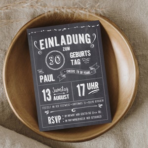 Retro Einladung zum Geburtstag als Postkarte | Geburtstagseinladung | Einladungskarte für alle Anlässe | Taufe, Einweihung, Kommunion, Party