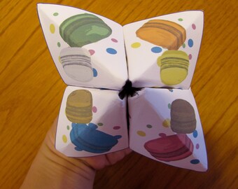 Afdrukbare macaron waarzegster, kookinspiratiecitaten (digitale download)