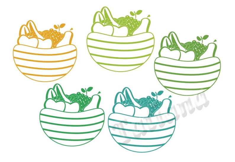 Download Fruits Basket Logo Clipart Icon SVG EPS PNG | Etsy