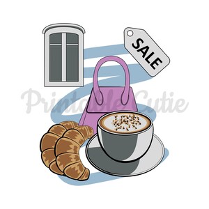 Black Friday Shopping SVG, Luxury Fashion Print, Urban Canvas Art, Cartoon Shopping PNG, City Life, Shopping Addict Bag, Coffee Mug Clipart