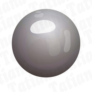 Vector Black Pearl Illustration, Digital Watercolor, Glamour Clipart, Digital Gems Design Element, Commercial Use, Vector File