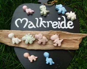 4 Blackboard Chalk "Dino" Birthday * Dino Party * Colorful Drawing Chalk * Sidewalk Chalk * Great Party Favor or Gift * Ideal for Advent Calendars