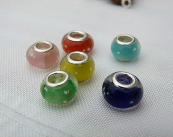 great noctilucent acrylic bead * fluorescent beads * module bead in orange