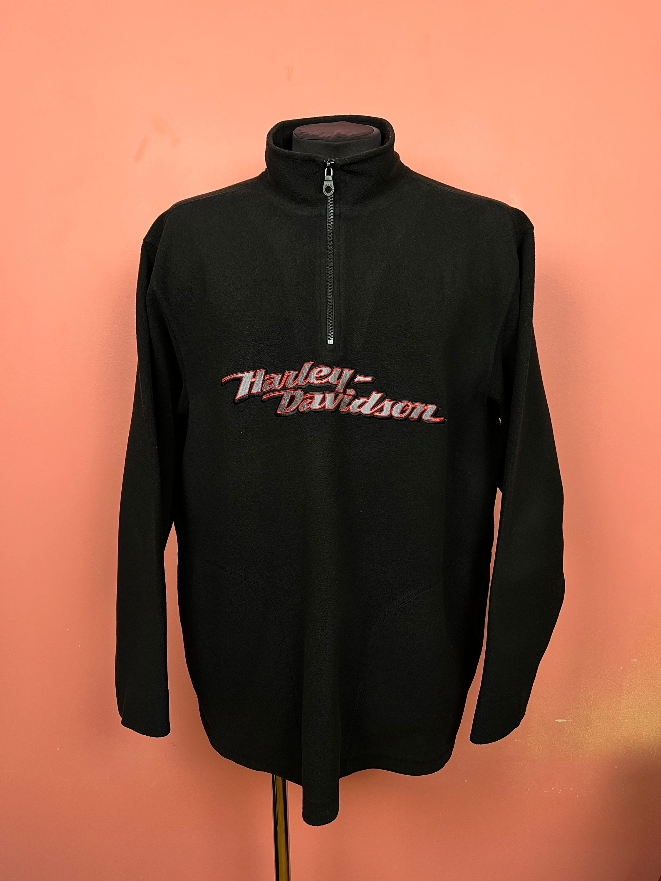 Harley Davidson Vintage Fleece Hype Zip Rare Logo Moto Cycle Casual Etsy UK