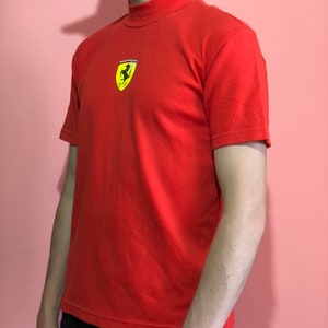 Ferrari fila logo y2k tee shirt vintage streetwear