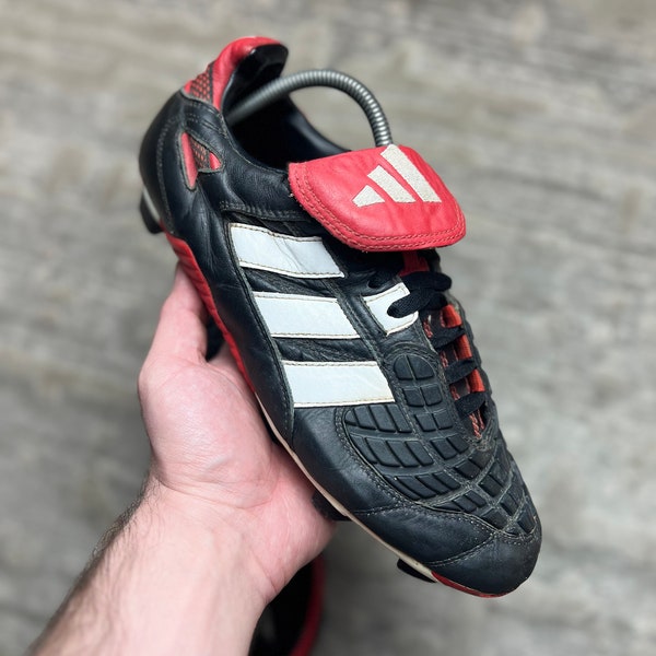 Adidas predator accelerator botas de fútbol vintage cuero raro retro zapatos limitados zidan hombres us 9.5