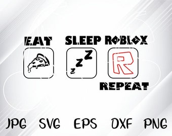 Eat Sleep Roblox Etsy - roblox noob papercraft roblox free d