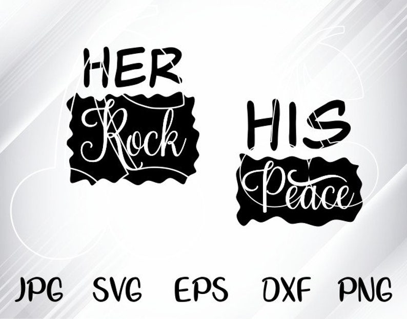 Download Couple valentine svg his peace her rock svg. instant ...
