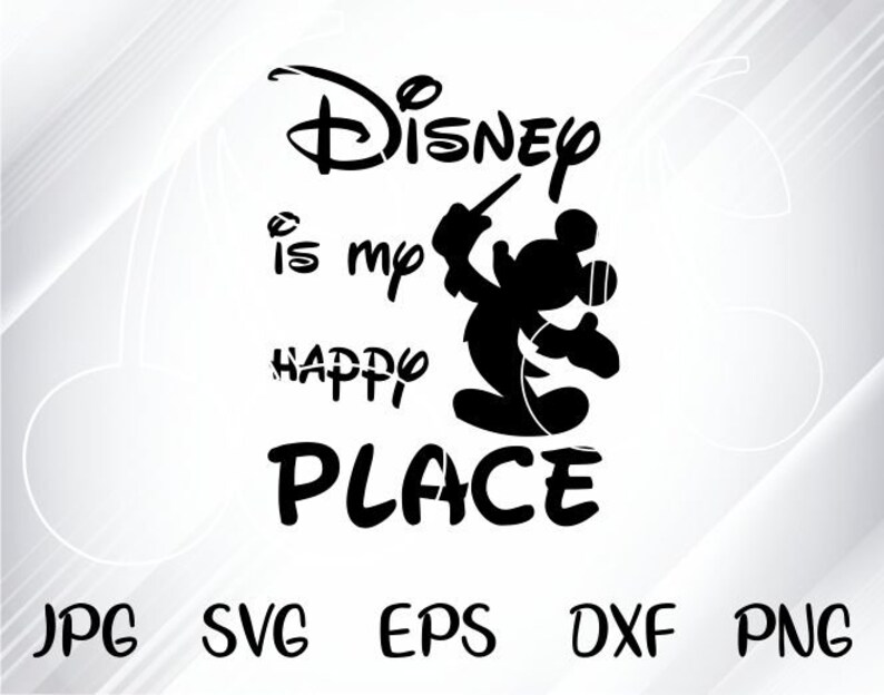 Disney is my happy place SVG Disney dxf Disney family shirt Etsy