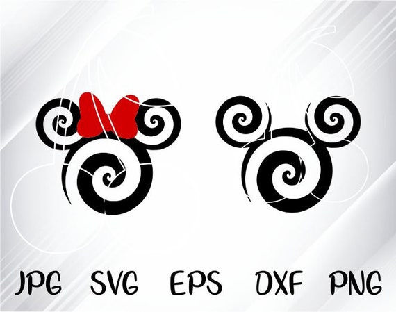 Swirl Mickey Svg Disney Svg Mickey Svg File Minnie Svg Etsy