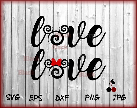 Download Love Wording Svg Disney Love Svg Mickey Minnie Designs cut | Etsy