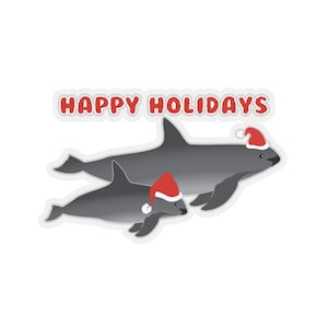 Joyeuses Fêtes Vaquita Autocollants