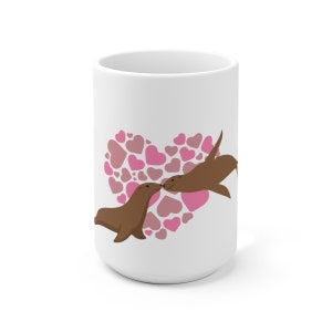 Sea Lion Heart Latte mug